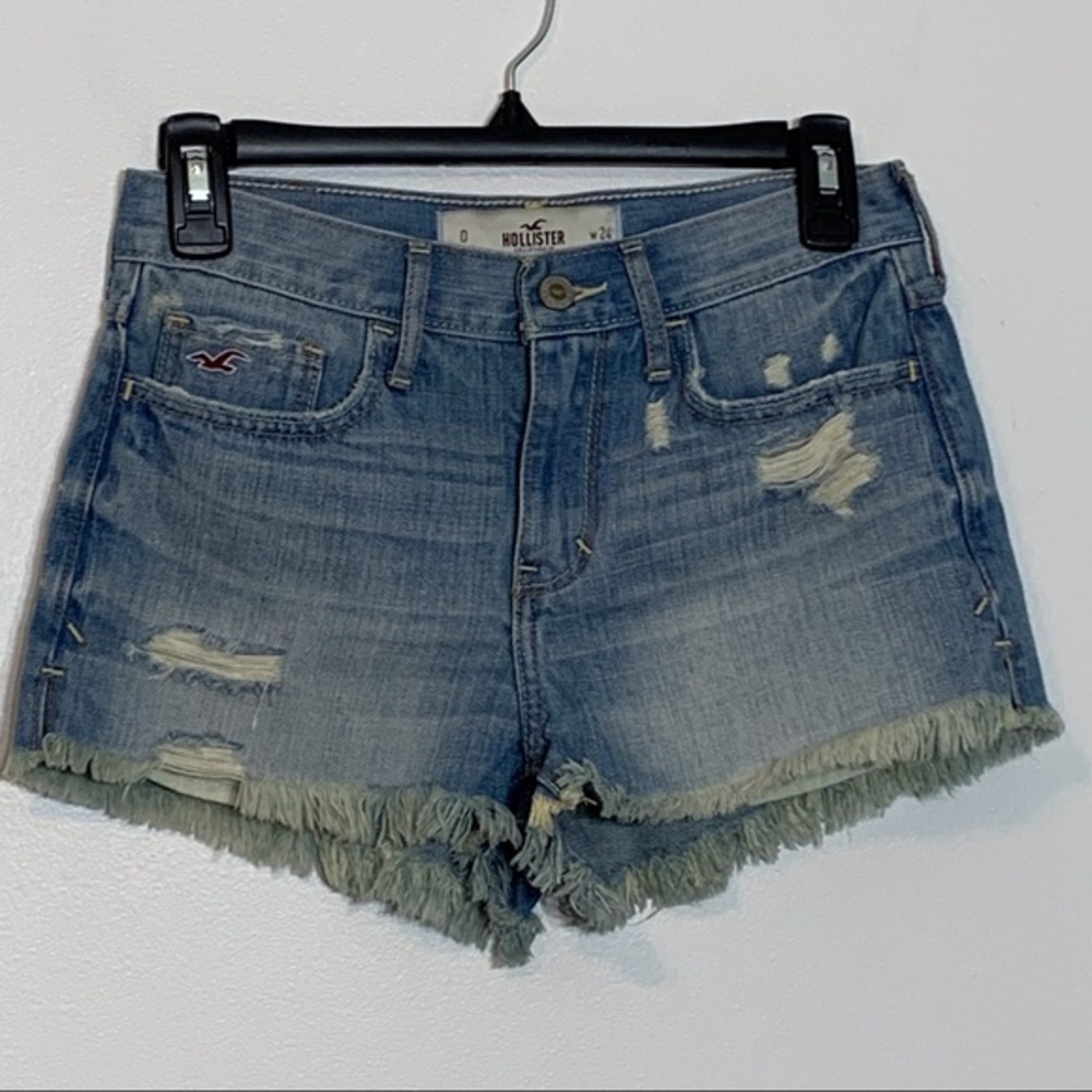EUC Hollister distressed cutoff denim jean shorts